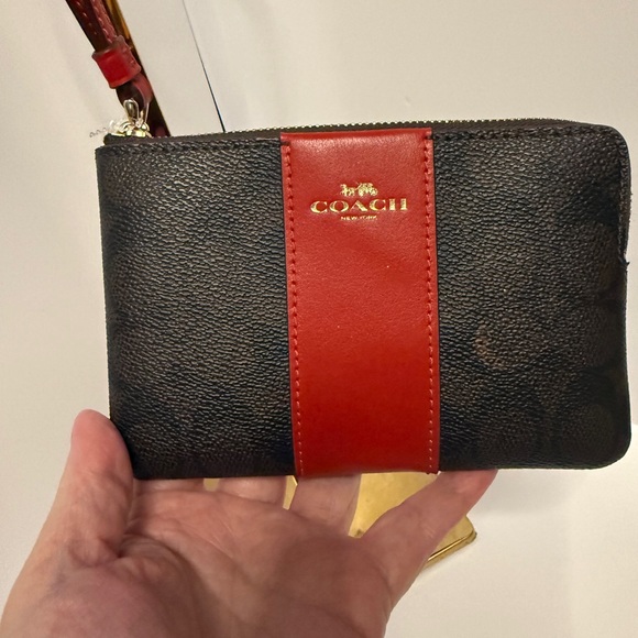 Coach Black and Red Wristlet - Picture 1 of 8